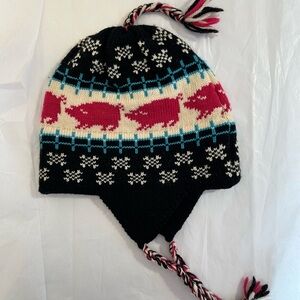 Mountain Ladies and Ewe Winter Cap Wool Piggy Design Ear Cover